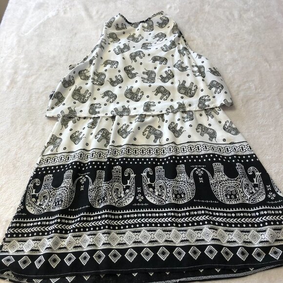 MISS Two Summer Elephant Sleeveless Dress Size L/XL - Picture 5 of 12